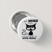 I Have Anger Issues for Cat Lover Gift 缶バッジ (正面&裏面)