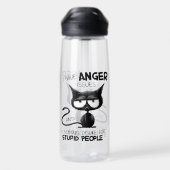 I Have Anger Issues Funny Cat Lover Gift ウォーターボトル (背面)