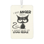 I Have Anger Issues Funny Cat Lover Gift  カーエアーフレッシュナー (裏面)