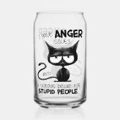 I Have Anger Issues Funny Cat Lover Gift  ガラス缶 (裏面)
