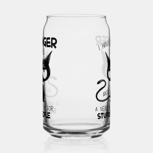 I Have Anger Issues Funny Cat Lover Gift  ガラス缶 (右)