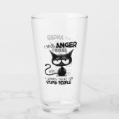 I Have Anger Issues Funny Cat Lover Gift  タンブラーグラス (裏面)