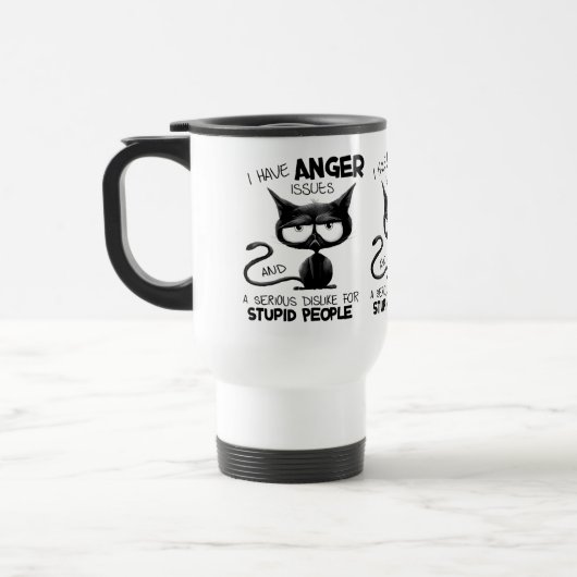 I Have Anger Issues Funny Cat Lover Gift  トラベルマグ (左)