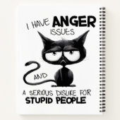 I Have Anger Issues Funny Cat Lover Gift  ノートブック (裏面)