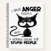 I Have Anger Issues Funny Cat Lover Gift  ノートブック (正面)