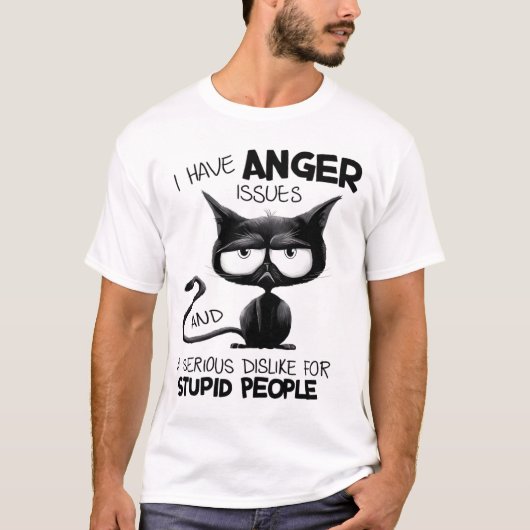 I Have Anger Issues Funny Cat Lover Gift  Tシャツ (正面)