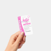 I Have Autism ID Personalized Autistic ID Badge バッジ (手持ち)