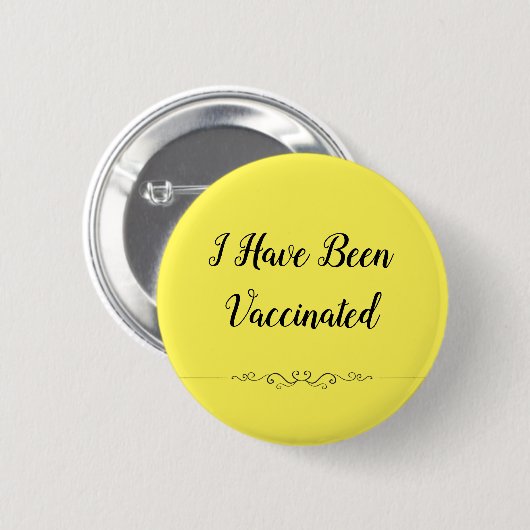 「I Have Been Vaccined」 Covid-19ピンバック·ボタン 缶バッジ (正面&裏面)