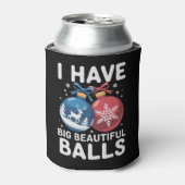 I Have Big Beautiful Balls Christmas Funny Couple 缶クーラー (缶正面)