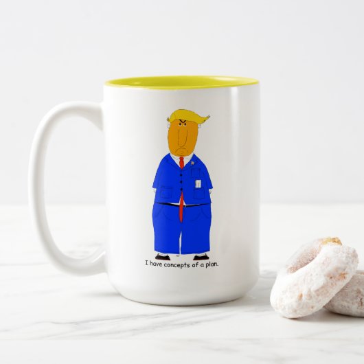 I Have Concepts of a Plan Trump Mug ツートーンマグカップ (ドーナツ)
