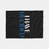 I Have Decided Christian Baptism Faith フリースブランケット (正面(横))