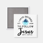 I Have Decided To Follow Jesus Established 2025 Wh マグネット (正面/裏面)