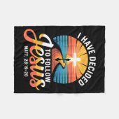 I Have Decided To Follow Jesus Matthew 28-19-20  フリースブランケット (正面(横))