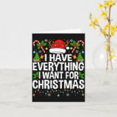 I Have Everything I Need Couples Pajamas Christmas カード (黄色い花)