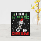 I Have Everything I Want For Christmas Dalmatian X カード (黄色い花)