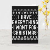 I Have Everything I Want For Christmas Its Me Im E カード (黄色い花)