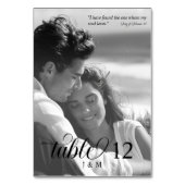 I Have Found the One Black and White Photo テーブルナンバー (正面)