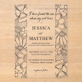 I Have Found the One Song of Solomon Floral アクリル招待状 (正面)