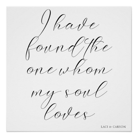 "I Have Found The One" Wedding Backdrop Banner  ポスター (正面)