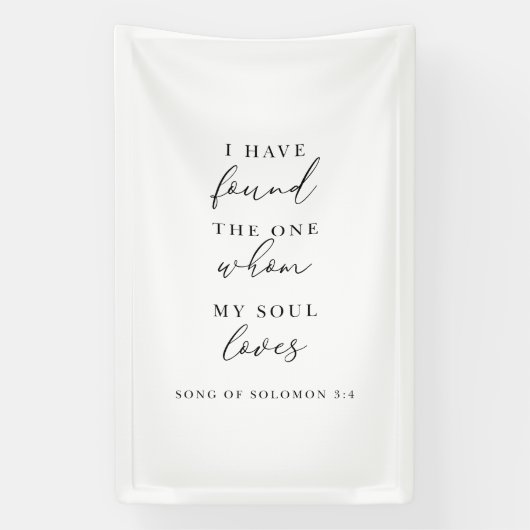 I Have Found The One Wedding Backdrop Banner  横断幕 (縦)