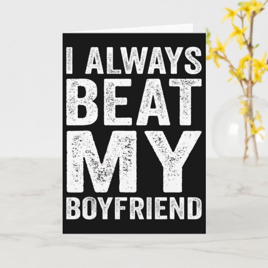 I Have My Boyfriend Always Funny Relationship Vale カード (黄色い花)