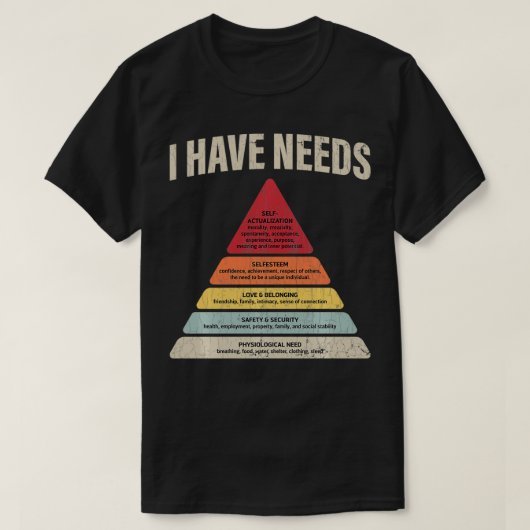 I Have Needs Psychology Psychologist Funny Apparel Tシャツ (デザイン正面)