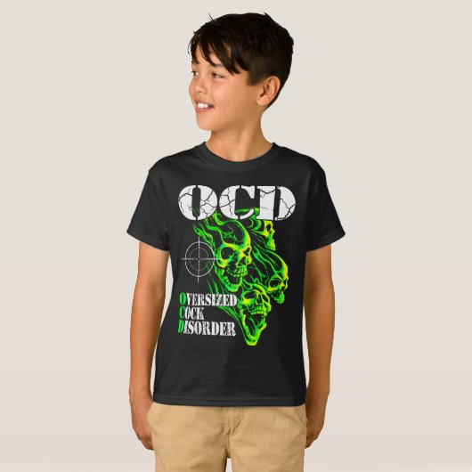 I Have Ocd Oversized Disorder  Tシャツ (正面フル)