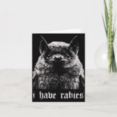 I Have Rabies Funny Bat  カード (正面)