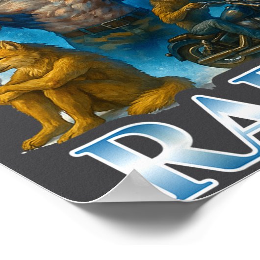 I Have Rabies Funny Cringe Werewolf Meme Alpha Wol ポスター (角)