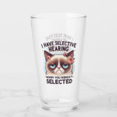 I Have Selective Hearing Funny Cat Lover Gift  タンブラーグラス (裏面)