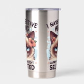 I Have Selective Hearing Funny Cat Lover Gift 保温保冷タンブラー (左面)
