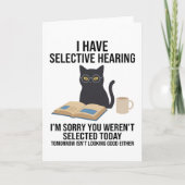 I Have Selective Hearing Funny Sarcastic Dad Joke カード (正面)