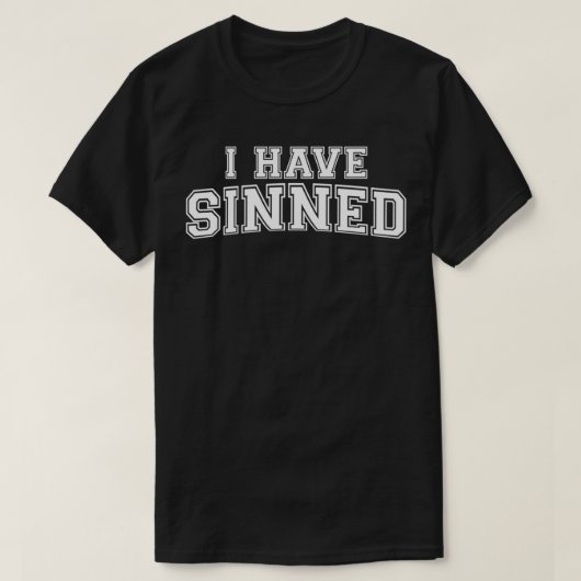 I Have Sinned Alcoholics AA Narcotics NA Anonymous Tシャツ (デザイン正面)