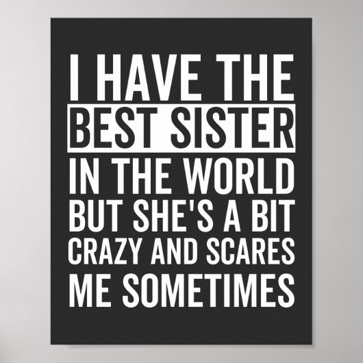 I have the best sister in the world ポスター (正面)