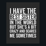 I have the best sister in the world ポスター<br><div class="desc">fun little sister,  perfect little sister birthday,  for little sister</div>