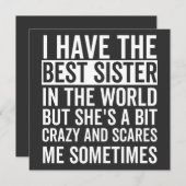 I have the best sister in the world 招待状 (正面/裏面)