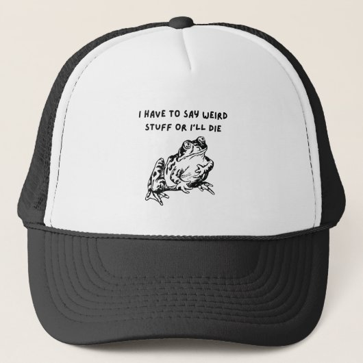 I Have to Say Weird Stuff or I'll Die Funny Frog キャップ (正面)
