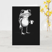 I Have To Say Weird Stuff Or I'll Die Funny Frog M カード (黄色い花)