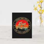 I Have Two Titles Dad &amp; Papaw I Rock Them Both カード (黄色い花)