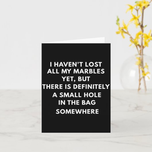 I Haven't Lost All My Marbles Yet,halloween Pun,gh カード (黄色い花)