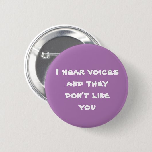 I Hear Voices - Purple Ver 缶バッジ (正面&裏面)
