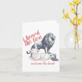 I Heard The Lion And Saw The Lamb Sheep Minimalist カード (黄色い花)