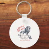 I Heard The Lion And Saw The Lamb Sheep Minimalist キーホルダー (正面)