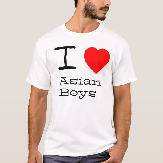 I *heart*のアジア人の男の子 tシャツ (正面)