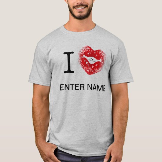I_HEART___ (挿入物の名前) Tシャツ (正面)