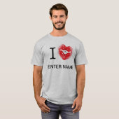 I_HEART___ (挿入物の名前) Tシャツ (正面フル)
