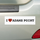I heart Adams Point Bumper Sticker バンパーステッカー (車上)