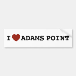 I heart Adams Point Bumper Sticker バンパーステッカー