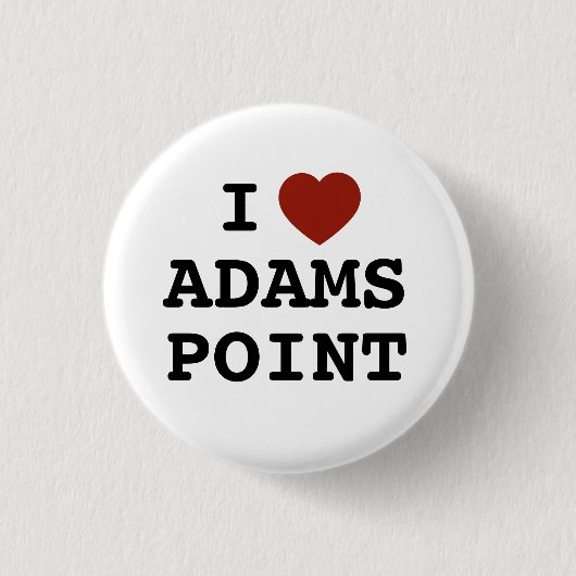 I heart Adams Point Button 缶バッジ (正面)