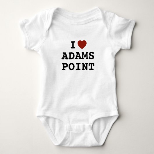 I heart Adams Point T-Shirt ベビーボディスーツ (正面)